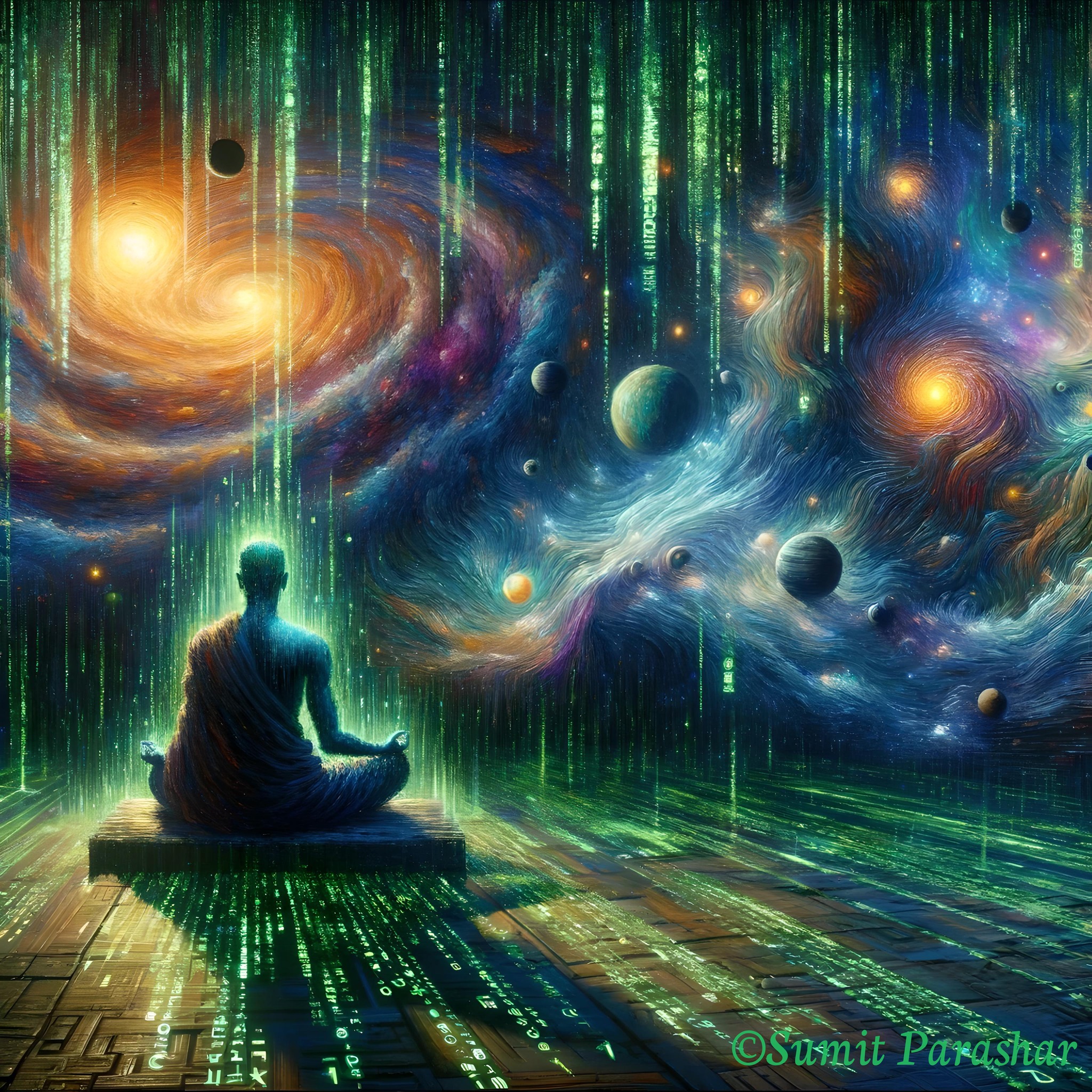 All Alone In The Vast Space digital artwork by Sumit Parashar.